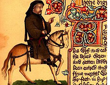Chaucer as a pilgrim (from the Ellesmere manuscript)